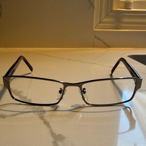 Prada Black and Silver Designer Eyeglasses